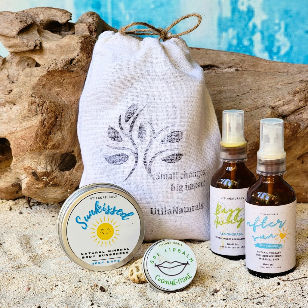 Zero-Waste Summer Kit
Protect your skin. Protect the reef.
Reef-safe | Plastic-free | Handmade in Utila