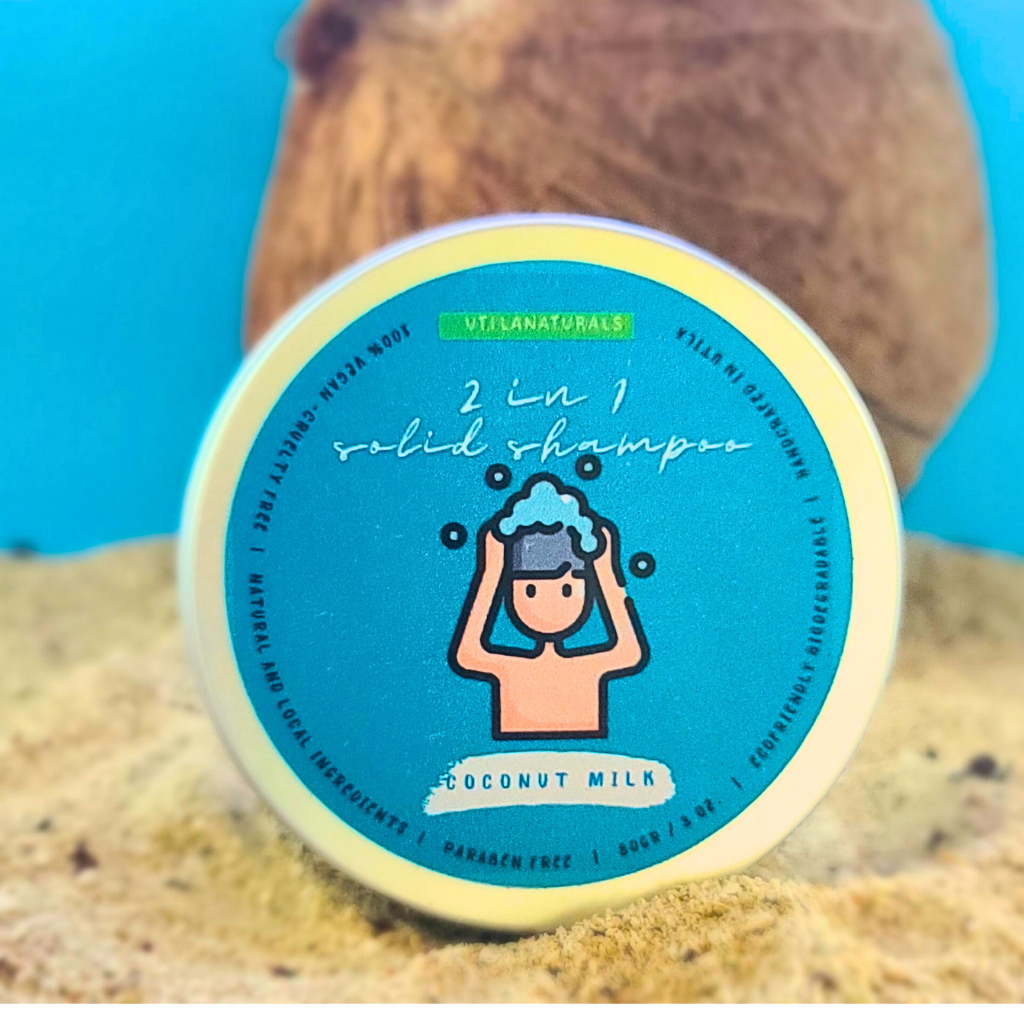 🥥 Solid Shampoo - 2 in 1 Coconut Milk and Grapefruit- VOLUME AND STRENGTH.
