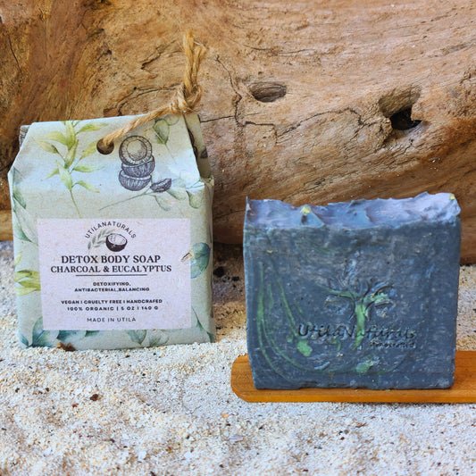 VITAL DETOX Purifying body soap with activated charcoal and eucalyptus