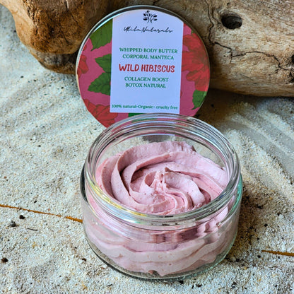 WILD HIBISCUS  Manteca corporal hidratante con hibisco silvestre, manteca de cacao y aceite de coco