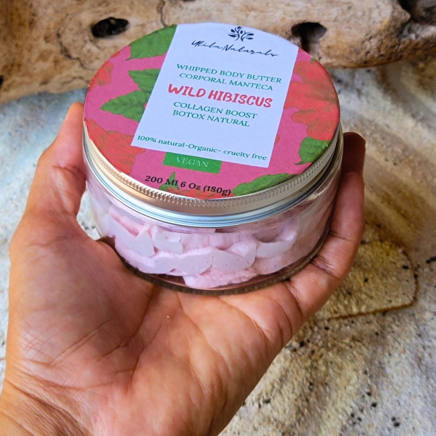 WILD HIBISCUS  Manteca corporal hidratante con hibisco silvestre, manteca de cacao y aceite de coco